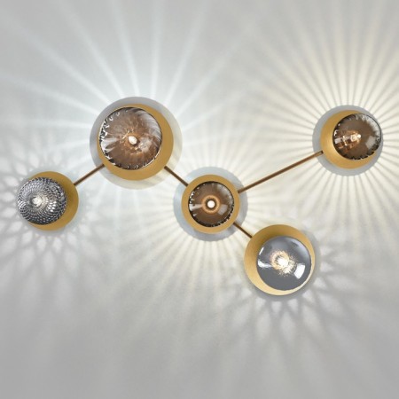 Ceiling light MayToni Mod291CL-05BS1, E14, 5x40 W, 1238x646x224 mm, brass-3
