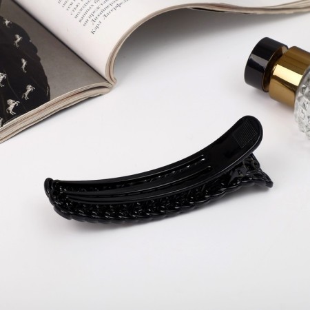 Hair clip "Weaving" 11 cm, black-1