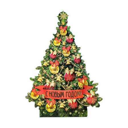 Gift box "Christmas tree", 16.5 x 8.5 x 27 cm-4