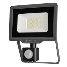 Jazzway LED spotlight, PFL-C3 Sensor 20W, 6500K, IP65, hardened transparent glass