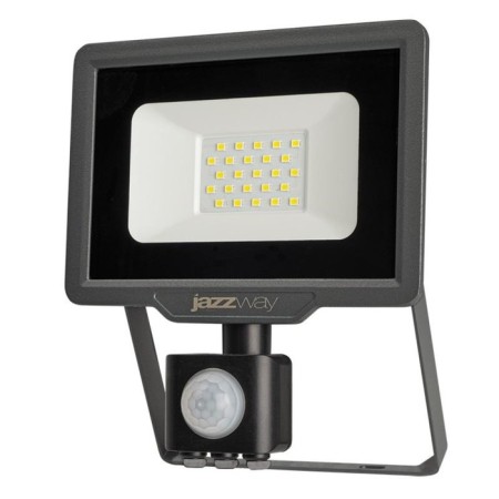 Jazzway LED spotlight, PFL-C3 Sensor 20W, 6500K, IP65, hardened transparent glass
