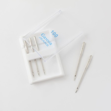 Needles for household sewing machines, for denim fabrics, No. 100/16, 5 pcs-1