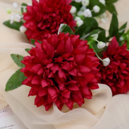 Artificial flowers "hybrid" 7x61 cm, burgundy-1