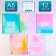 A notebook in a cell of 12 sheets A5, on the paper clip “September 1: gradient”, 5 types of mix, whiteness 96%.