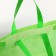 Household bag without fastening, green color