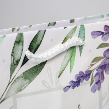 Gift package laminated, packaging, "Best Wishes", MS 18 x 23 x 8 cm-3
