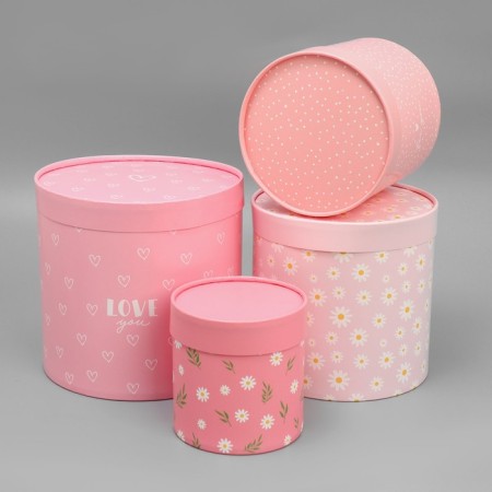 Set of hats 4 in 1, gift packaging, “chamomile”, 12 x 12 - 20 x 20 cm-3