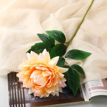 Artificial flowers "Begonia" premium, 14x60 cm, cream