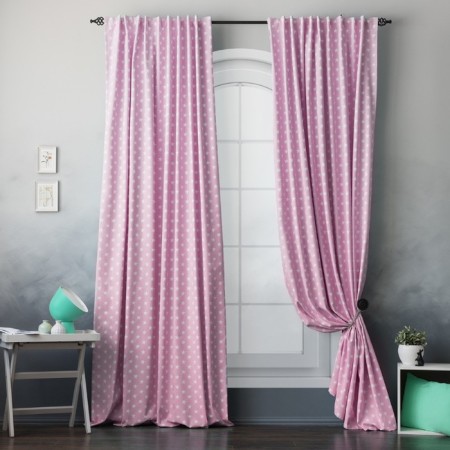 SIRI curtain set, size 170 x 270 cm - 2 pcs, pink color-1