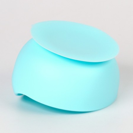 Baby plate on a suction cup, spoon, crush me, blue color-6