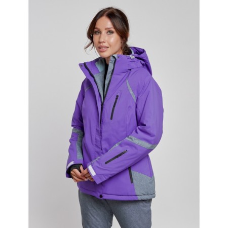 Ski jacket female winter, size 42, purple color-6