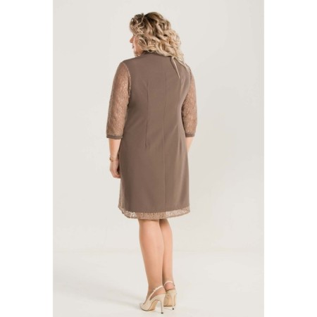 Women's dress, size 52, brown color-4