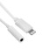 Adapter Belsis, with Lightning on Jack 3.5, music + headset, 10.5 cm, white
