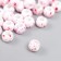 Beads for creativity plastic "Spray of paint. Fuchsia on white" D = 1 cm set 20 g