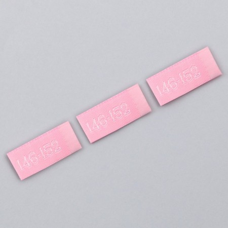 Textile strip "146-152", 5 x 1.1 cm, pink color-1