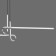 Suspended chandelier Mantra Cinto, Led, 1950lm, 3000k, 1155x85x400 mm, chromium color