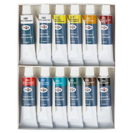 Painting Oil set in tubes 12 -ZV*18ml gamma studio 1218018-3