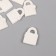 Decor for the creativity of Polystone "Lacking with a heart" White set 6 pcs 2x3 cm
