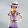 Polystone souvenir "Lady in a lilac-violet dress, in a hat, with a clutch" 9.5x9x32 cm