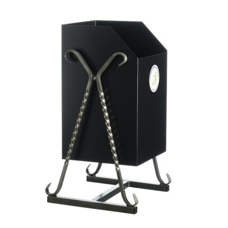 Street urn "square on bent legs" 22 l, black, tank 0.5 mm, 50 x 33 x 33 cm-1