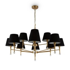 Suspended lamp Freya Fr5190PL-12BS Rosemary, 1000x1000x1580 mm, E14, 12x40W, brass color