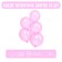 Latex ball 12 ", crystal, in a set 50 pcs., Pink color