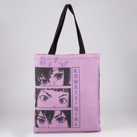 Bag-shop "Girl", without lightning, without lining, lilac color-1