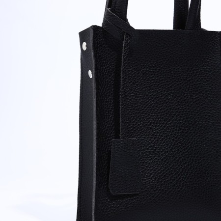 Women's bag over the shoulder Textura, small size, black color-3