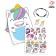 Set with tattoos transfers "Unicorn"