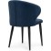 Chair on a metal frame Alsisar metal/velor, black/blue 52x58x81 cm