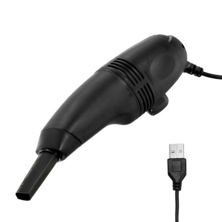 USB vacuum cleaner Luazon MR-01, for PC, with nozzles, USB, black