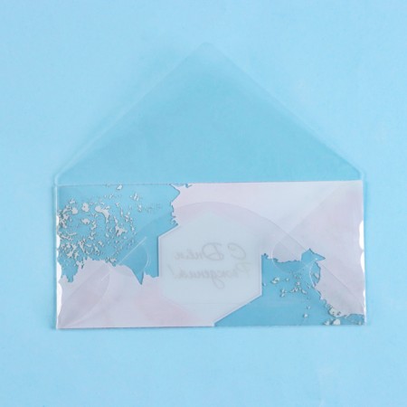 Money envelope "Happy Birthday!" Transparent PVC, pastel tone, 16 x 8 cm-2