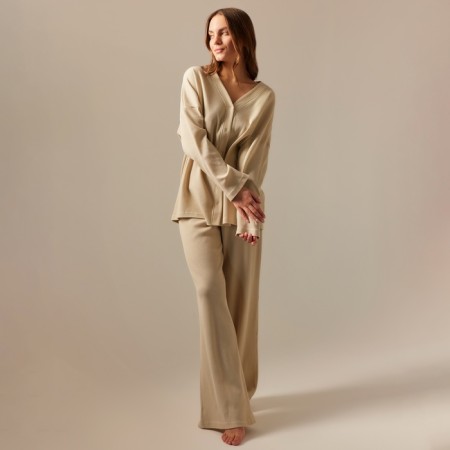 Home suit (shirt and trousers) SL Home p. M, beige