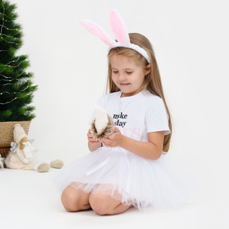 Set for a photo shoot KAFTAN "Sweet Bunny": a three -layer skirt and a rim-5