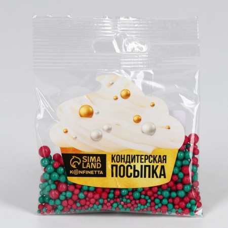 New Year! Sprinking softly soft with shine: emerald, raspberry, 25 g-1