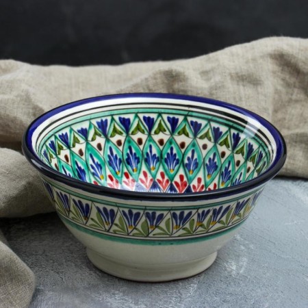 Rishtan ceramics "Patterns", 18 cm, big, mix-7