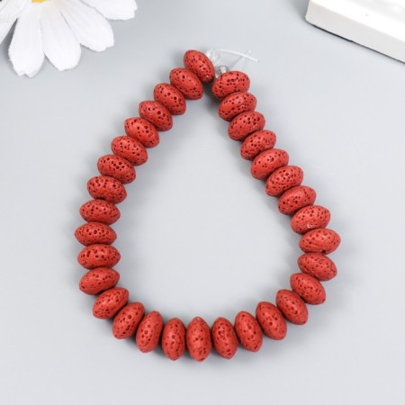 Beads for aromatherapy with the hole "Disc. Raspberry" 0.6x1x1 cm set 33 pcs +-3