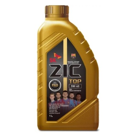 Motor oil ZIC TOP 5W-40, API SP Acea A3/B4, synthetic, 1 liter