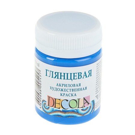 Acrylic glossy paint 50 ml, ZHK Decola, Blue, 2928515