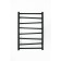 Electric towel Grois Zigzag, 500x800 mm, 8 crossbars, lower rights, black