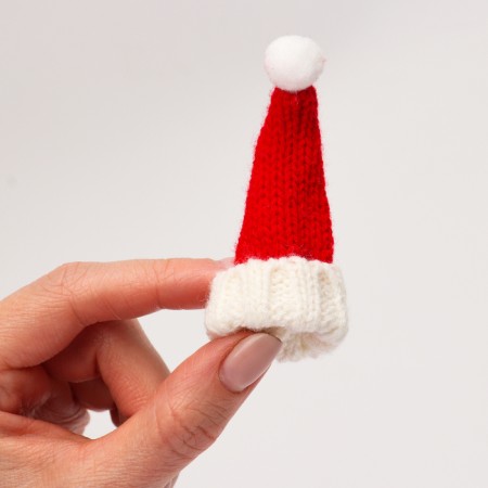 New Year's cap for toys knitted, set 4 pcs., Size - 7.5 × 4 cm-2
