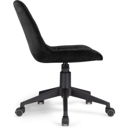 Computer chair Kelmi 1 plastic/velor, black/black 51x61x78 cm-3