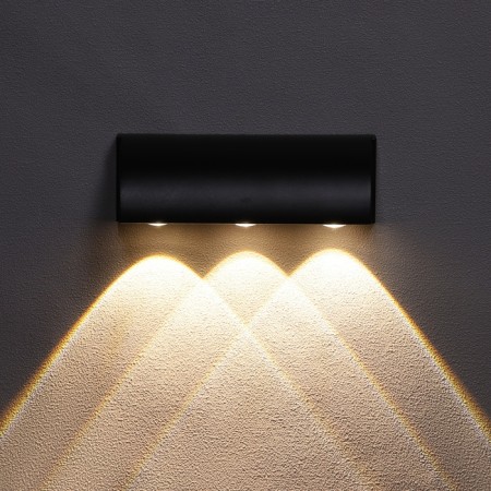 Facade lamp “Cascade”, FSD-093, 3 W, 3000K, 3 rays, IP65, 220 V, metal, black-2