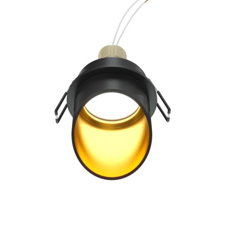 Introduced lamp Technical DL044-01-GU10-B, GU10, 1x12 W, 68x68x70 mm, black with gold