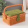 Casket for needlework "green-orange" 18x12x9.5 cm