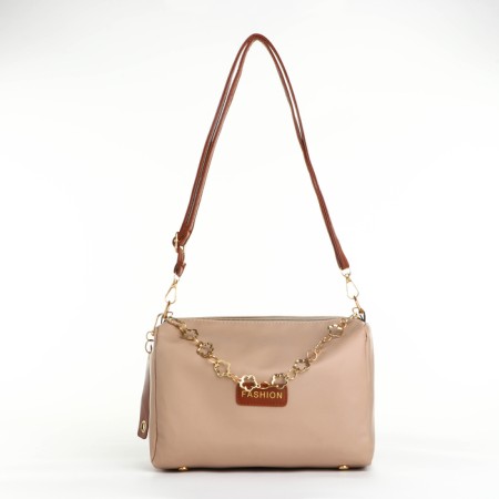 Cross-Bodi Bag on a zipper, beige color