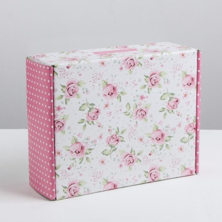 Gift folding box, packaging, “shine with happiness”, 27 x 9 x 21 cm-2