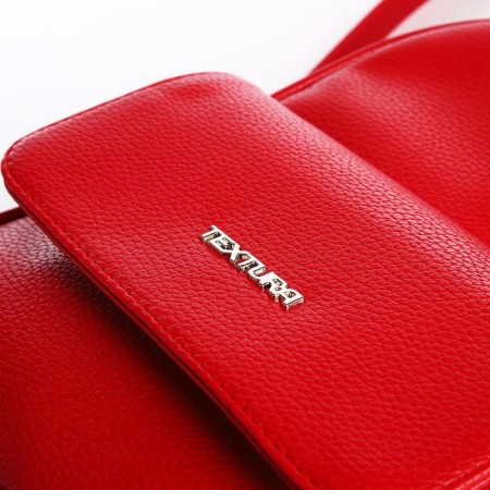 Women's backpack city, Textura, red color-6