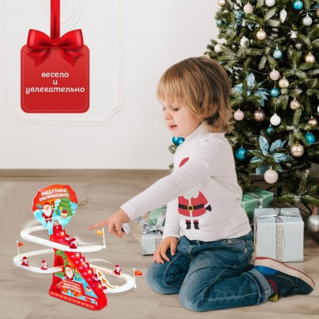 Developing toy "Santa Claus on the ladder", light and sound-2