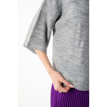 Female jumper, size 44, gray color-5